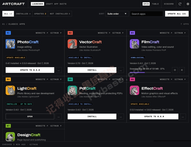 [Windows] Adobeȫ��ͰAI���̰����� | ArtCraft Launcher v0.4.1