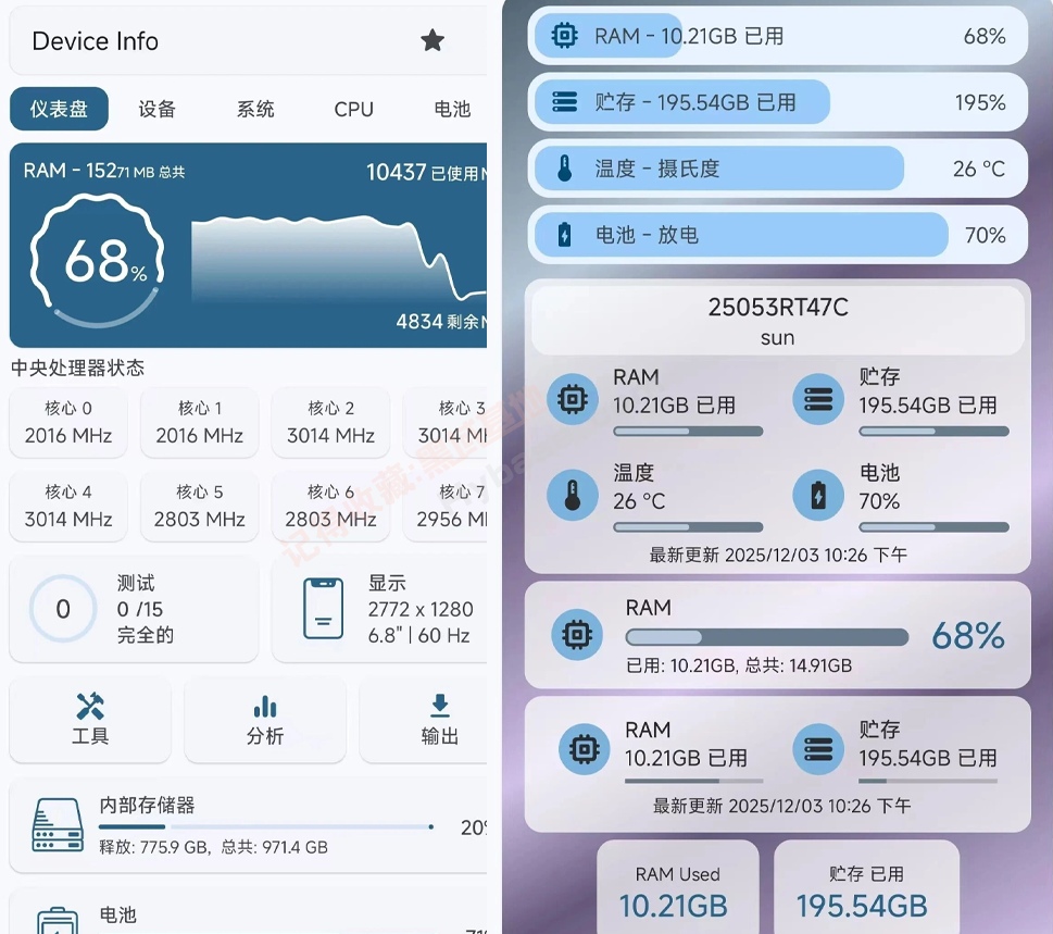 [Android] �ֻ����Ӳ����⹤�� | Device Info�߼��� v3.4.3.7
