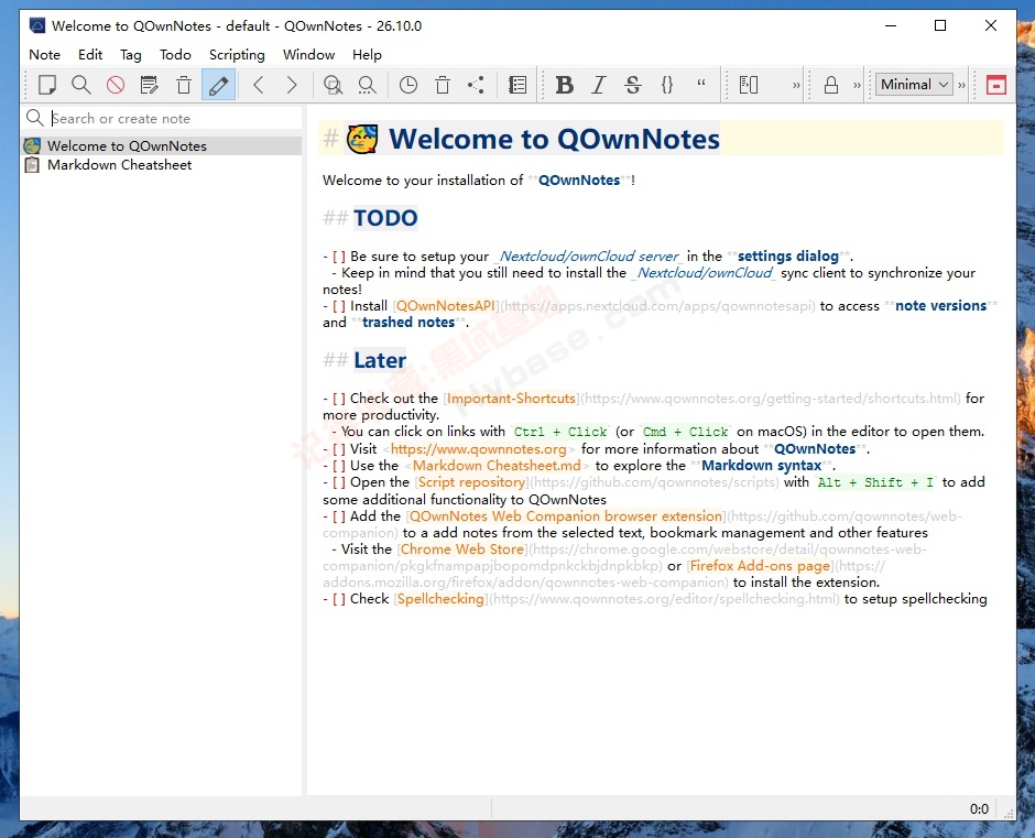 [Windows] �ʼǺʹ�������������� | QOwnNotes��Я�� v26.10.0